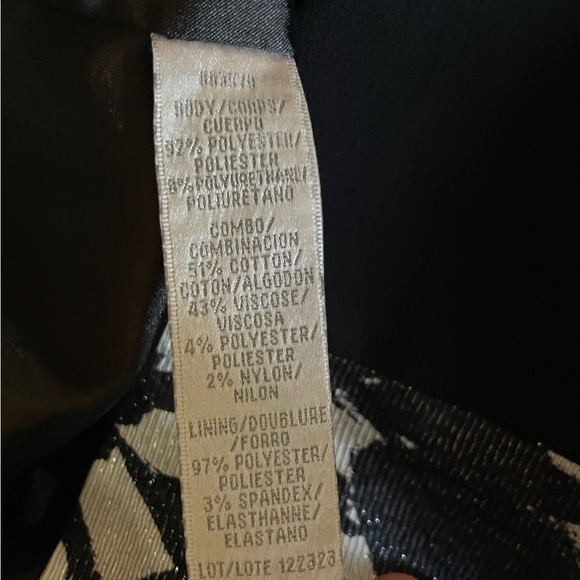 Theia black and white floral cocktail midi - Picture 4 of 5